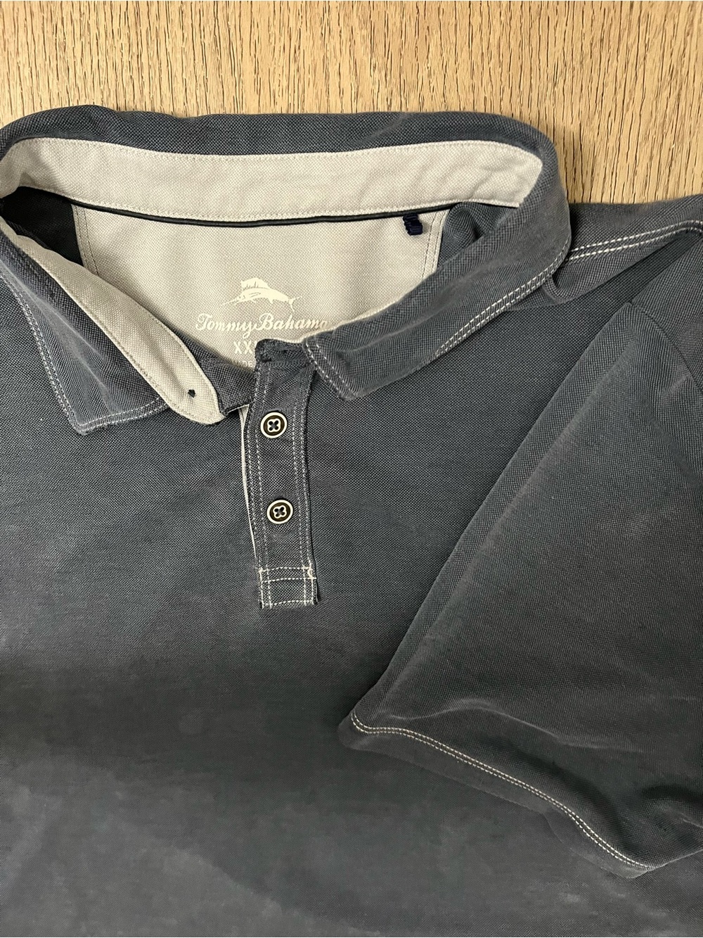 Tommy Bahama Washed Blue Short-Sleeve Performance Polo XXL